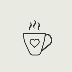 coffee cup vector icon illustration sign 