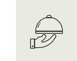 covered plate vector icon illustration sign 