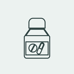 medicine bottle vector icon illustration sign 