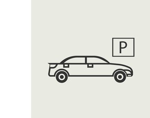 parking vector icon illustration sign 
