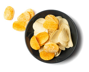 Potato Chips on Black