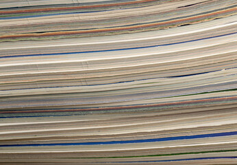 Book Stack Texture Background, Old Magazine Edges