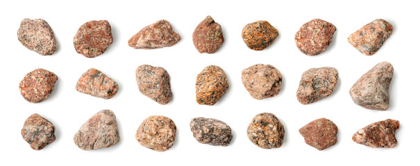Stone Sea Pebbles Isolated