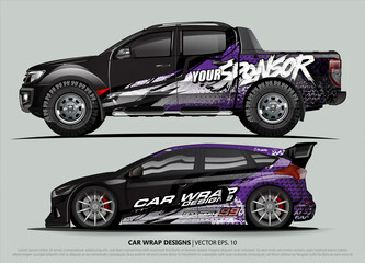 car graphic background vector. abstract lines vector with modern camouflage design concept  for truck and vehicles graphics vinyl wrap 
