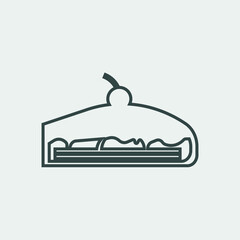 cake desert vector icon illustration sign 