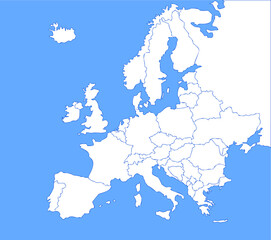 A very detailed map of the countries of Europe. political map