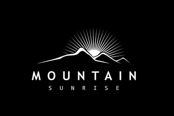 mountain hunt climbing logo design adventure hiking