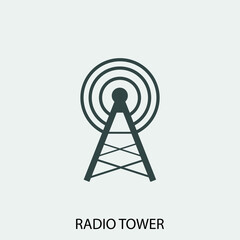 radio tower vector icon illustration sign 