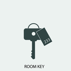 room key vector icon illustration sign 