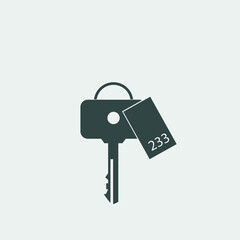 room key vector icon illustration sign 