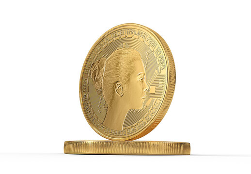 Custom Gold Coin Mockup