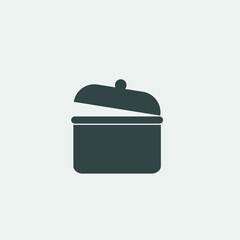 cooking pot vector icon illustration sign 