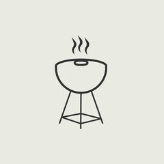  grill vector icon illustration sign 