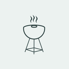  grill vector icon illustration sign 