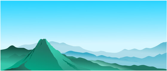 mountain peak with sky background
