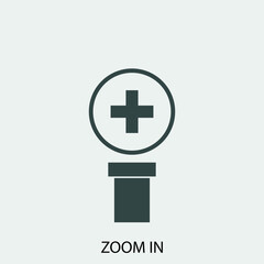 zoom in vector icon illustration sign 
