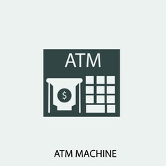atm machine vector icon illustration sign 