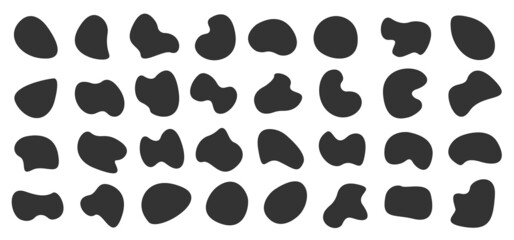 Fototapeta premium Random blotch. Organic blob, blot, speck shape, splat, fleck.