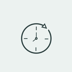 clock vector icon illustration sign 