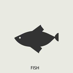fish vector icon illustration sign 