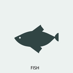 fish vector icon illustration sign 