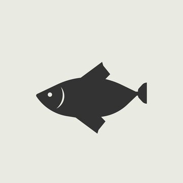 fish vector icon illustration sign 