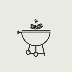 grill vector icon illustration sign 