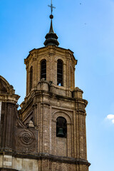 Fototapeta na wymiar historic church in Zaragoza in the old town of Spain