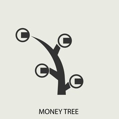 money tree vector icon illustration sign 
