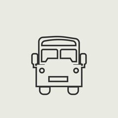 bus vector icon illustration sign 