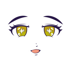 anime eyes with stars