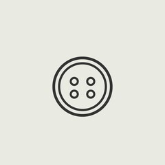 clothes button vector icon illustration sign 