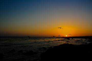 sunset on the beach