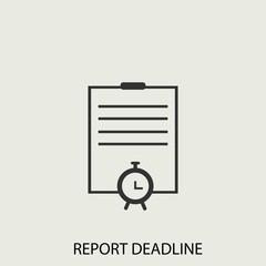 report deadline vector icon illustration sign 