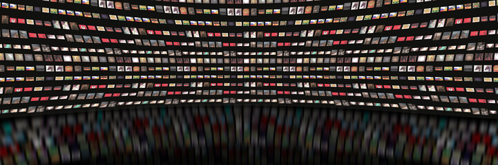 Giant multimedia video and image wall