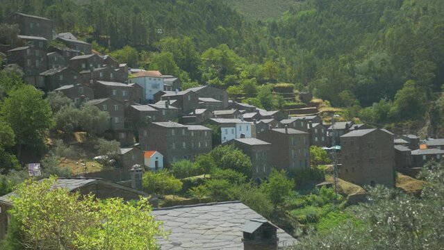 Paronamic view of Piodao xisto schist shale village in Portugal