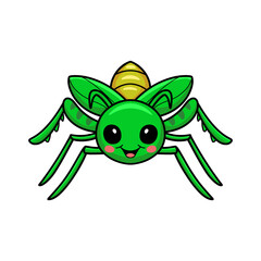 Cute little mantis cartoon character