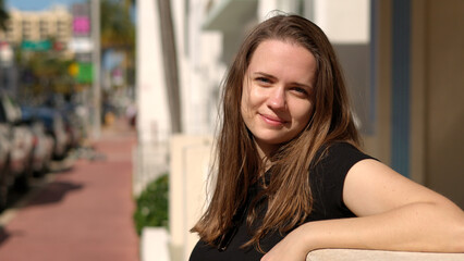 Fototapeta premium Portrait of a young beautiful woman