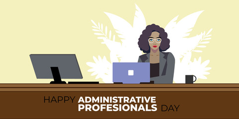 Administrative Professionals Day, Holiday concept, Secretary Day holiday, celebration, card, poster