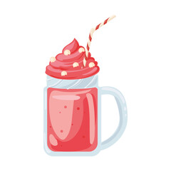 cherry milkshake illustration