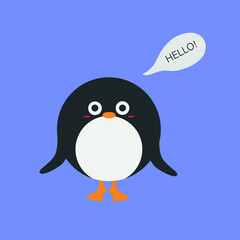 Cute round animals. Little animals with pink cheeks. Beautiful drawings for children.