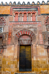 Obraz premium Exterior view and decorative detail from the magnificent Mosque of Cordoba