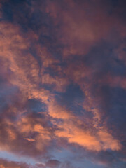 aethereal dreamy sunset with colorful clouds and sky