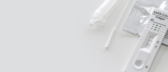 Positive test result by using rapid test device for COVID-19.