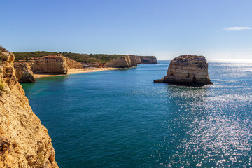 view of the coast of algarve 