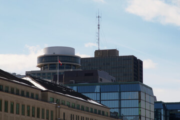 Top floor of office buildings