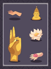 five flats vesak items