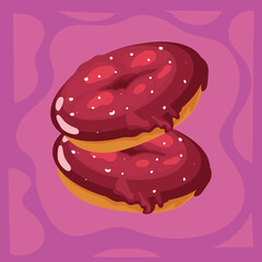 pink glazed donuts