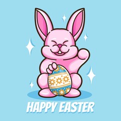 rabbit with maneki neko pose vector