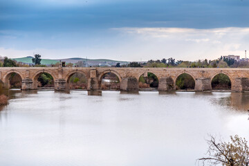 The Roman Bridge and the Calahorra Tower in Cordoba, Spain